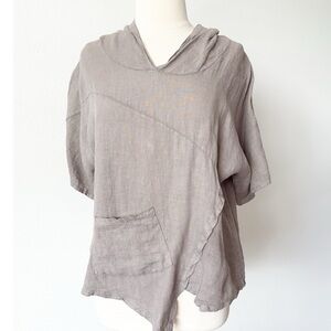 100% Lagenlook Casual Gray Women's Top